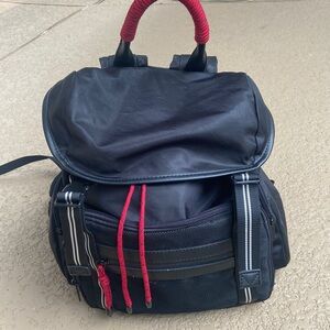 Mouflon Unisex Backpack Black and Red.  Super travel or work Organizer!